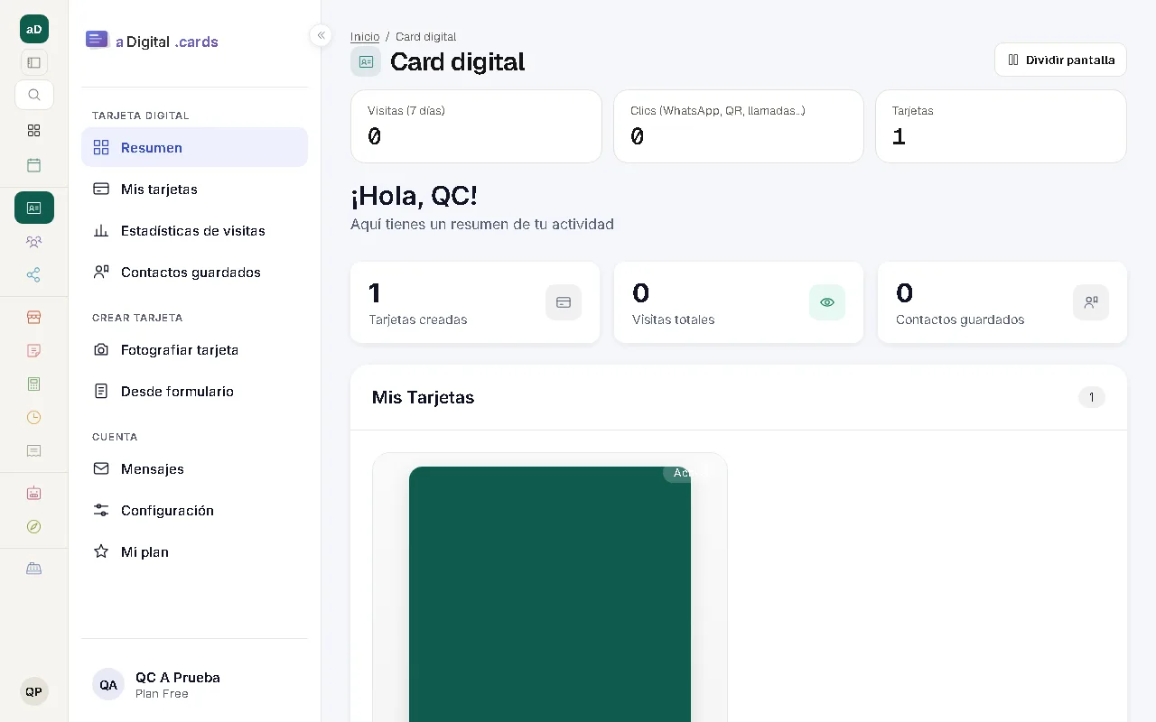 Captură reală a modulului: Card digital